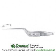 Yasargil Micro Needle Holder Curved - Bayonet Shaped - Smooth Jaws Stainless Steel, 20 cm - 8"